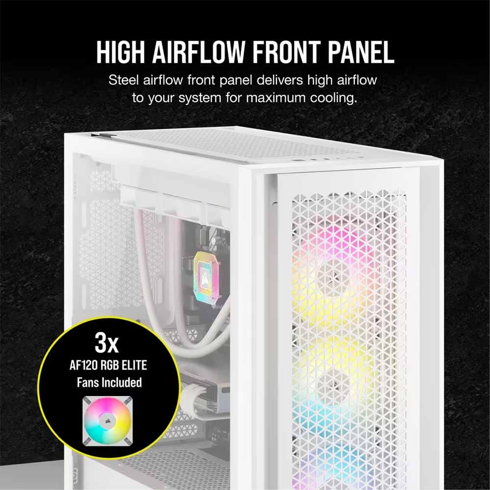 Vỏ máy tính Corsair iCUE 5000D RGB Airflow, True White (CC-9011243-WW) - Ảnh 7