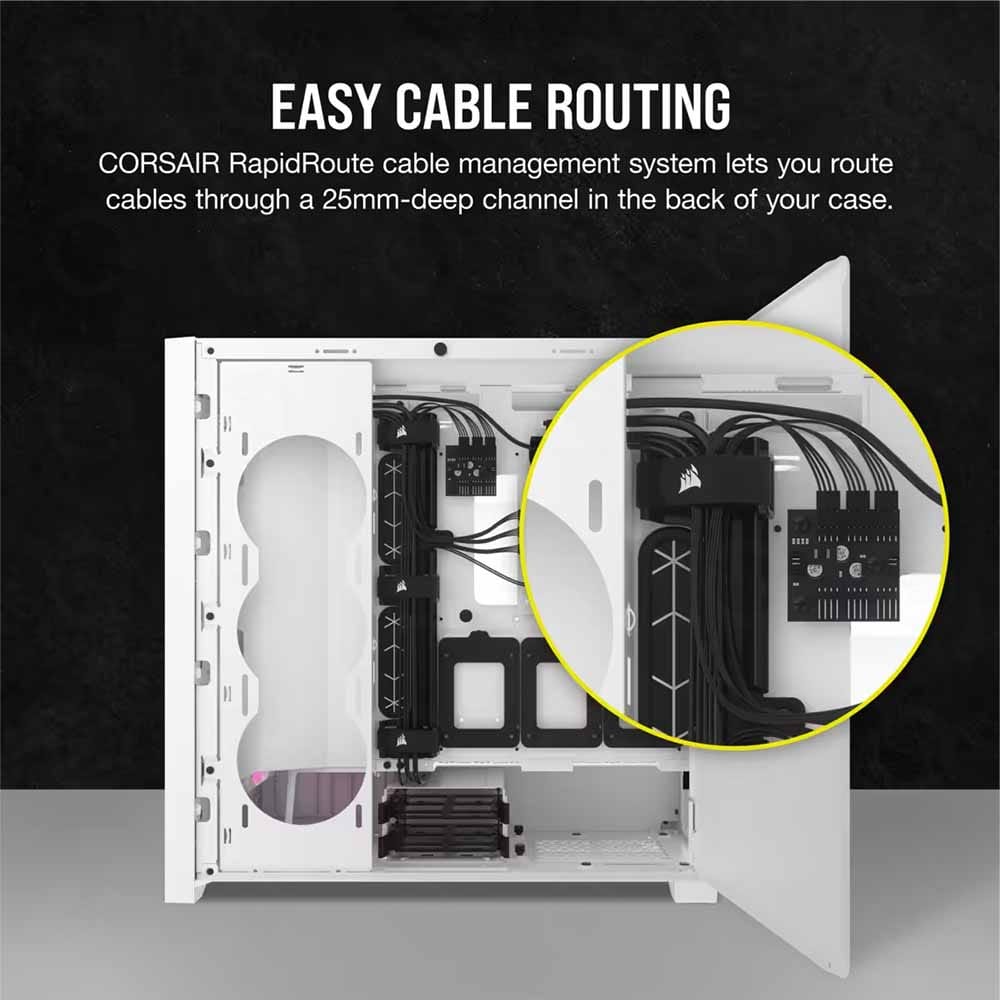 Vỏ máy tính Corsair iCUE 5000D RGB Airflow, True White (CC-9011243-WW) - Ảnh 5