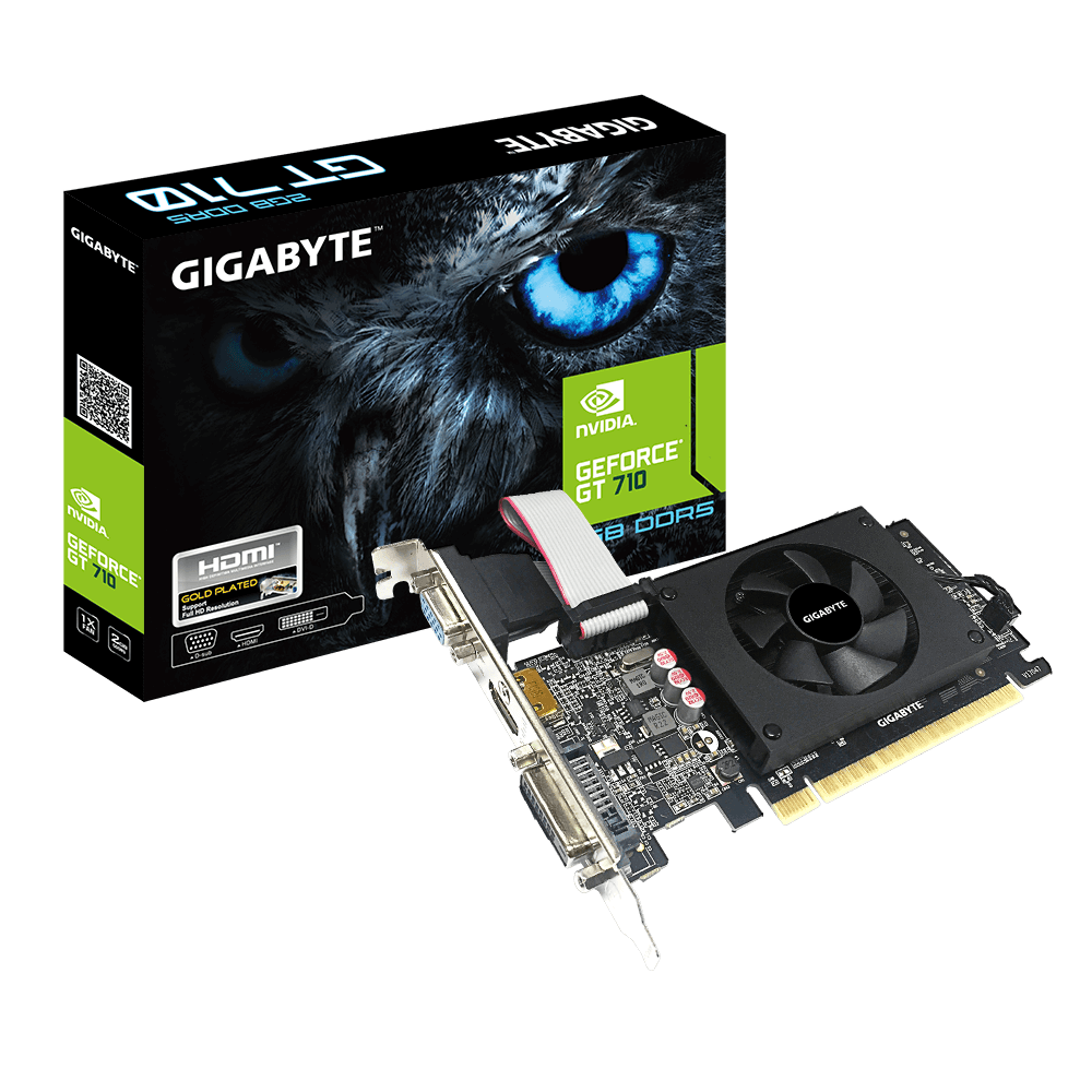 VGA Gigabite GeForce GT 710 2GB DDR5 (GV-N710D5-2GIL) - Ảnh 2