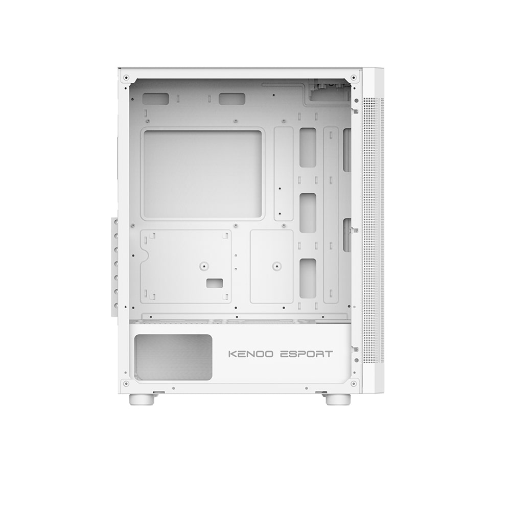 Vỏ Case Máy Tính Kenoo ESPORT AF100 - 3F MESH WHITE ( ATX, Màu Trắng, 3 Fan RGB) - Ảnh 2