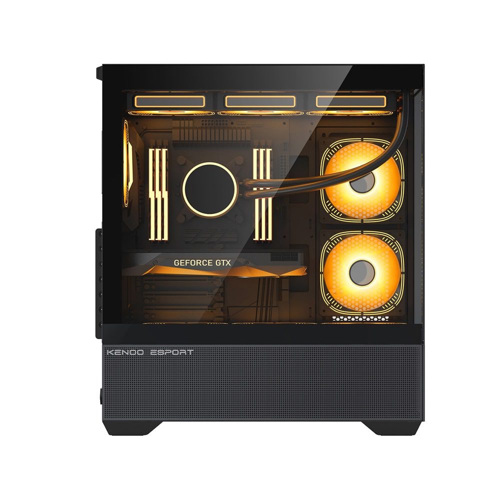 Vỏ Case KENOO ESPORT AK400 - Màu Đen (EATX, Case Bể Cá) - Ảnh 3