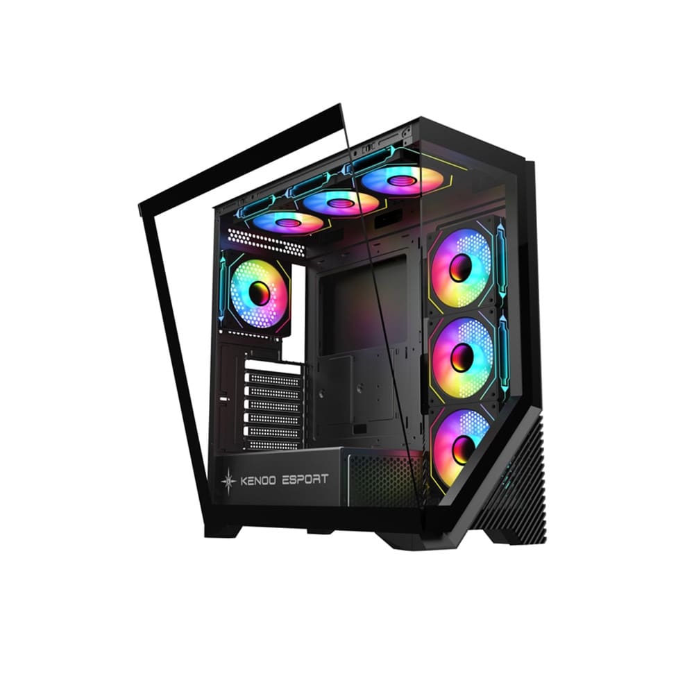Vỏ Case Máy Tính KENOO ESPORT FK800 (Case Bể Cá, Màu Đen, ATX) - Ảnh 5