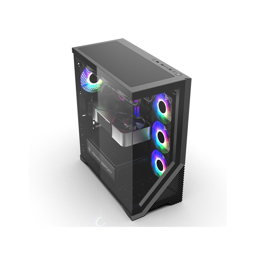 Vỏ Case Máy Tính KENOO ESPORT FK800 (Case Bể Cá, Màu Đen, ATX) - Ảnh 4