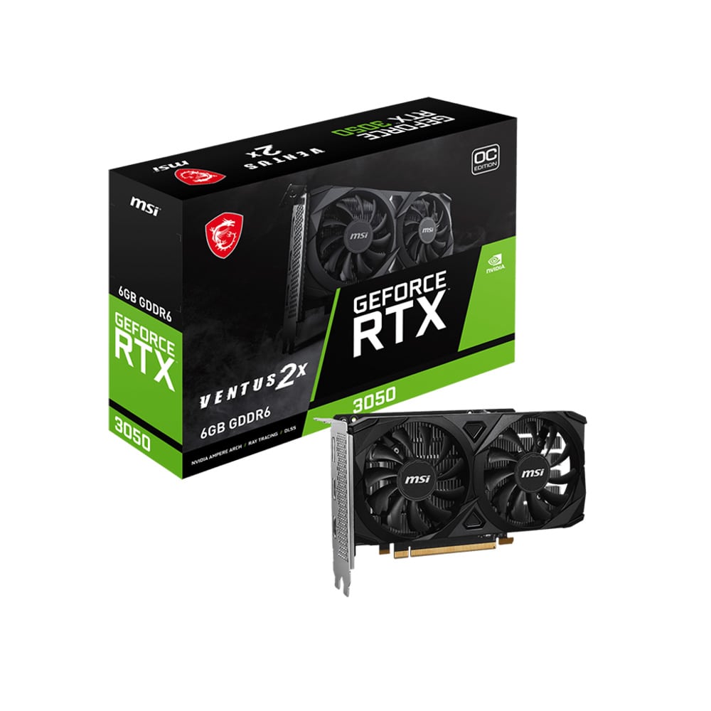 VGA MSI RTX 3050 VENTUS 2X E 6GB OC